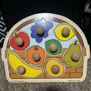 Melissa & Doug Colorful Fruit Knob Puzzle